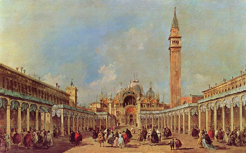 Veduta di Piazza San Marco durante la fiera della Sensa, festa dell'Ascenzione